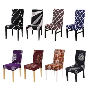Stretch Printed Design Dining Chair Cover - 24 Color