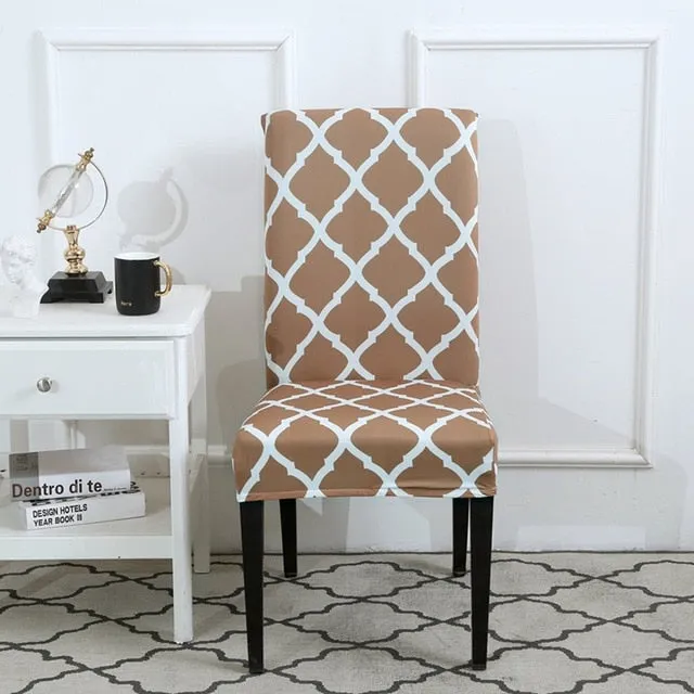 Stretch Printed Design Dining Chair Cover - 24 Color