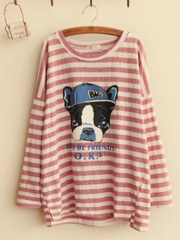 striped bulldog long-sleeve top