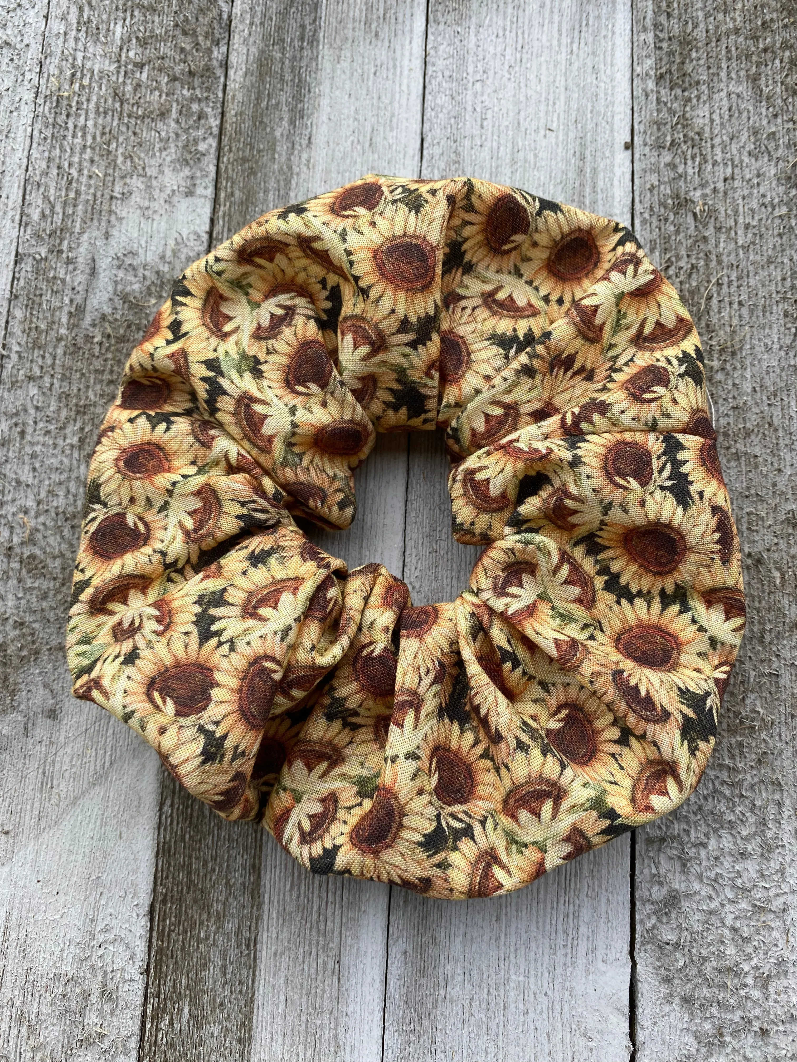 Sunflower Scrunchie Hair Tie