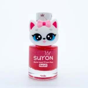Suyon Peel Off Kids Nail Polish - Kitty, Shimmer Pink