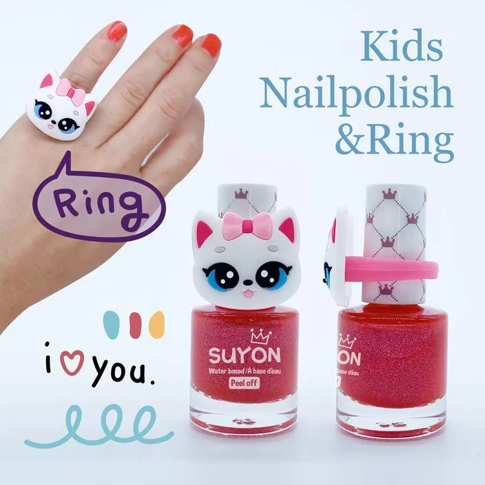 Suyon Peel Off Kids Nail Polish - Monkey, Pearl Gold