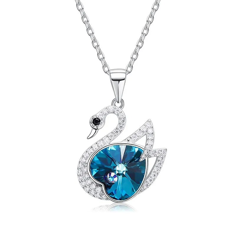 Swan Lake Animal Designed Pendant Necklace