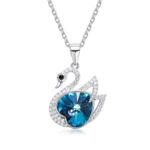 Swan Lake Animal Designed Pendant Necklace