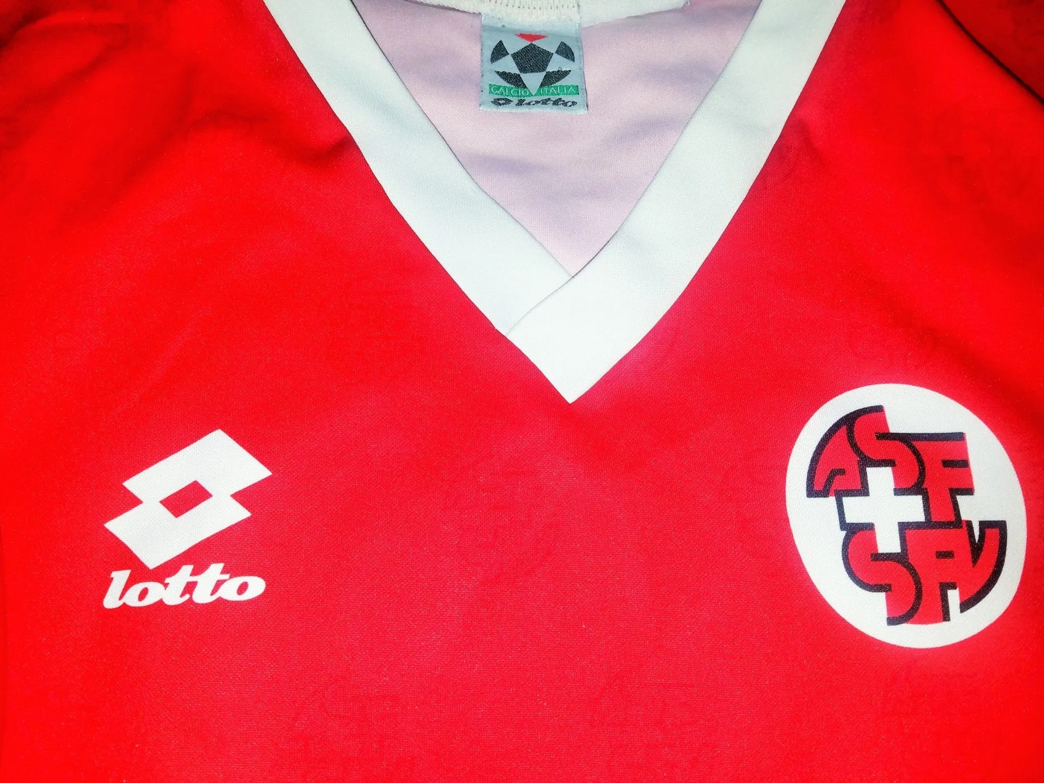 Switzerland Swiss 1994 WORLD CUP Lotto Jersey Maglia Shirt L