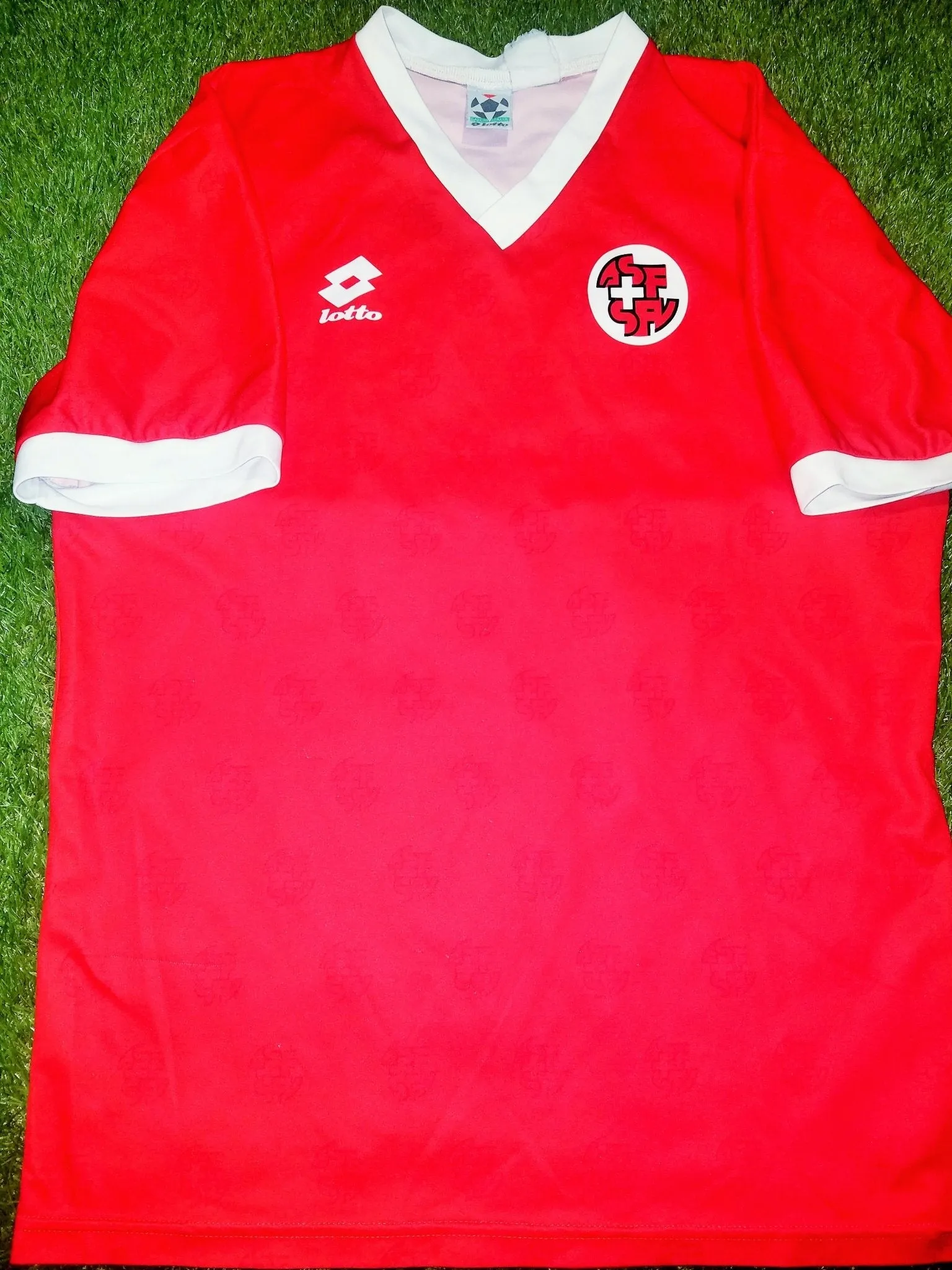 Switzerland Swiss 1994 WORLD CUP Lotto Jersey Maglia Shirt L