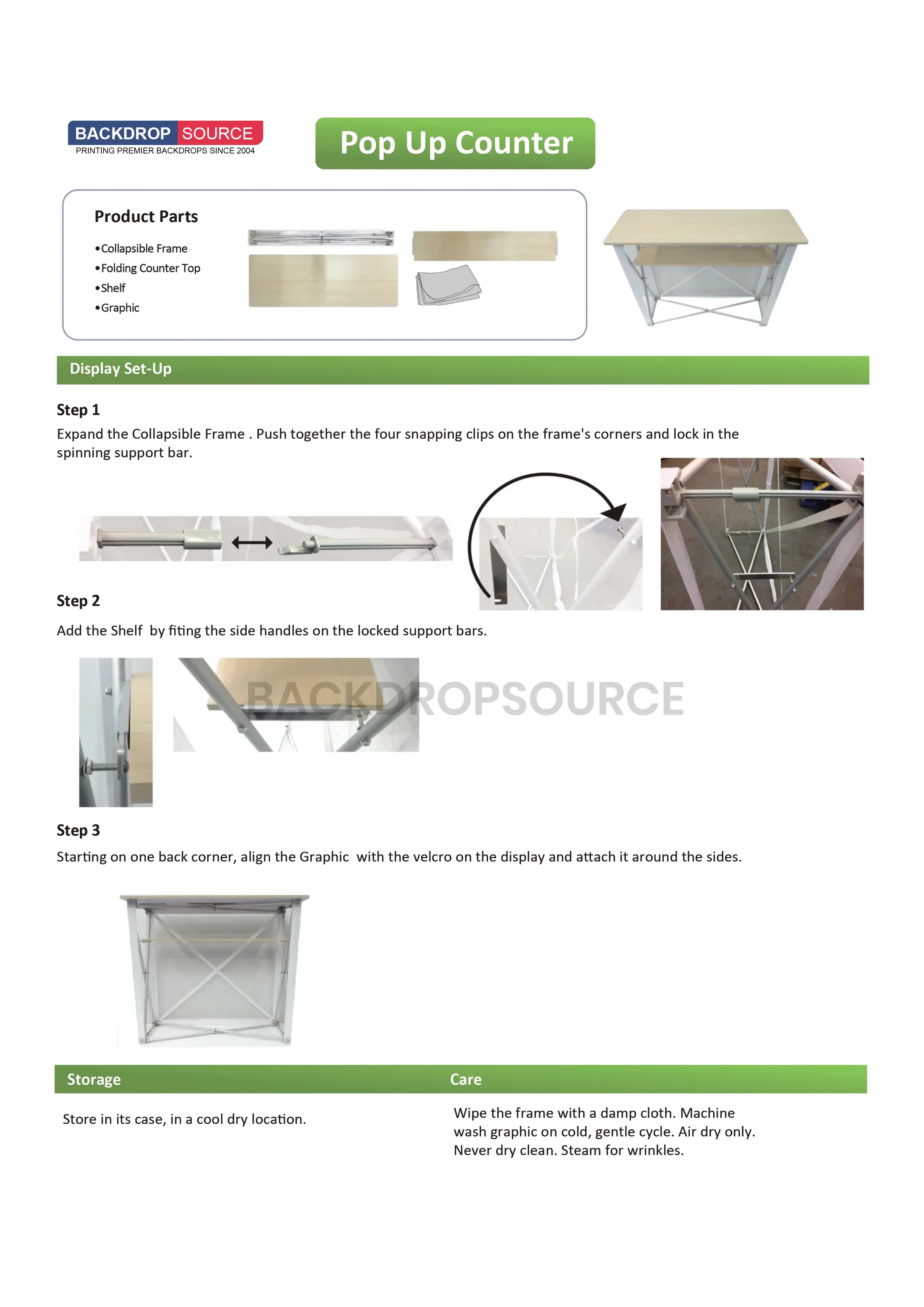 Table Pop Up Fabric Display Counter (For Podium & Booth Exhibitions)
