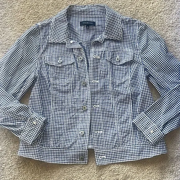 Talbots The Classic Denim Jacket inGingham Print!