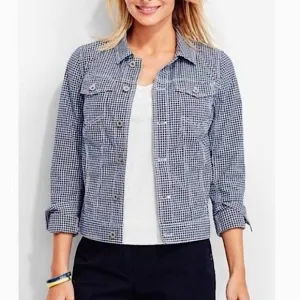 Talbots The Classic Denim Jacket inGingham Print!