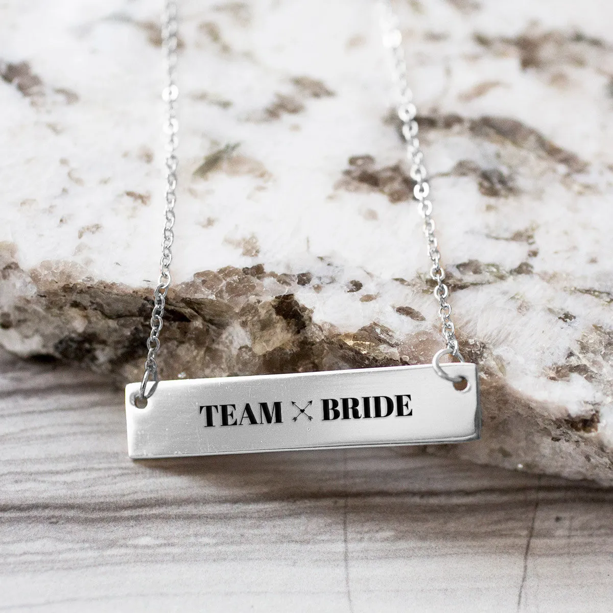 Team Bride Gold / Silver Bar Necklace