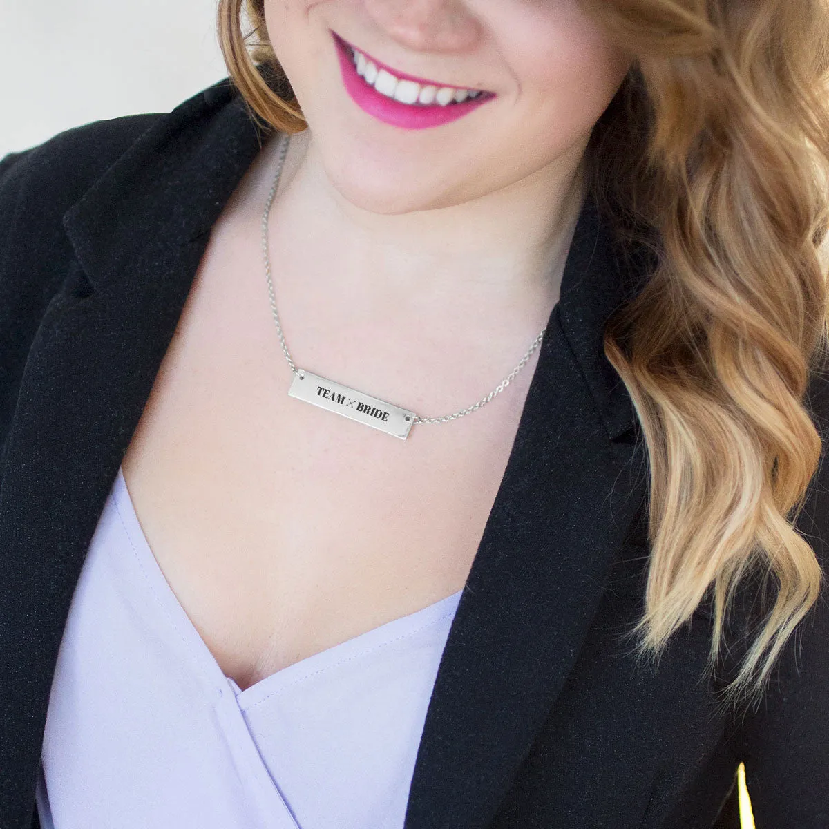 Team Bride Gold / Silver Bar Necklace