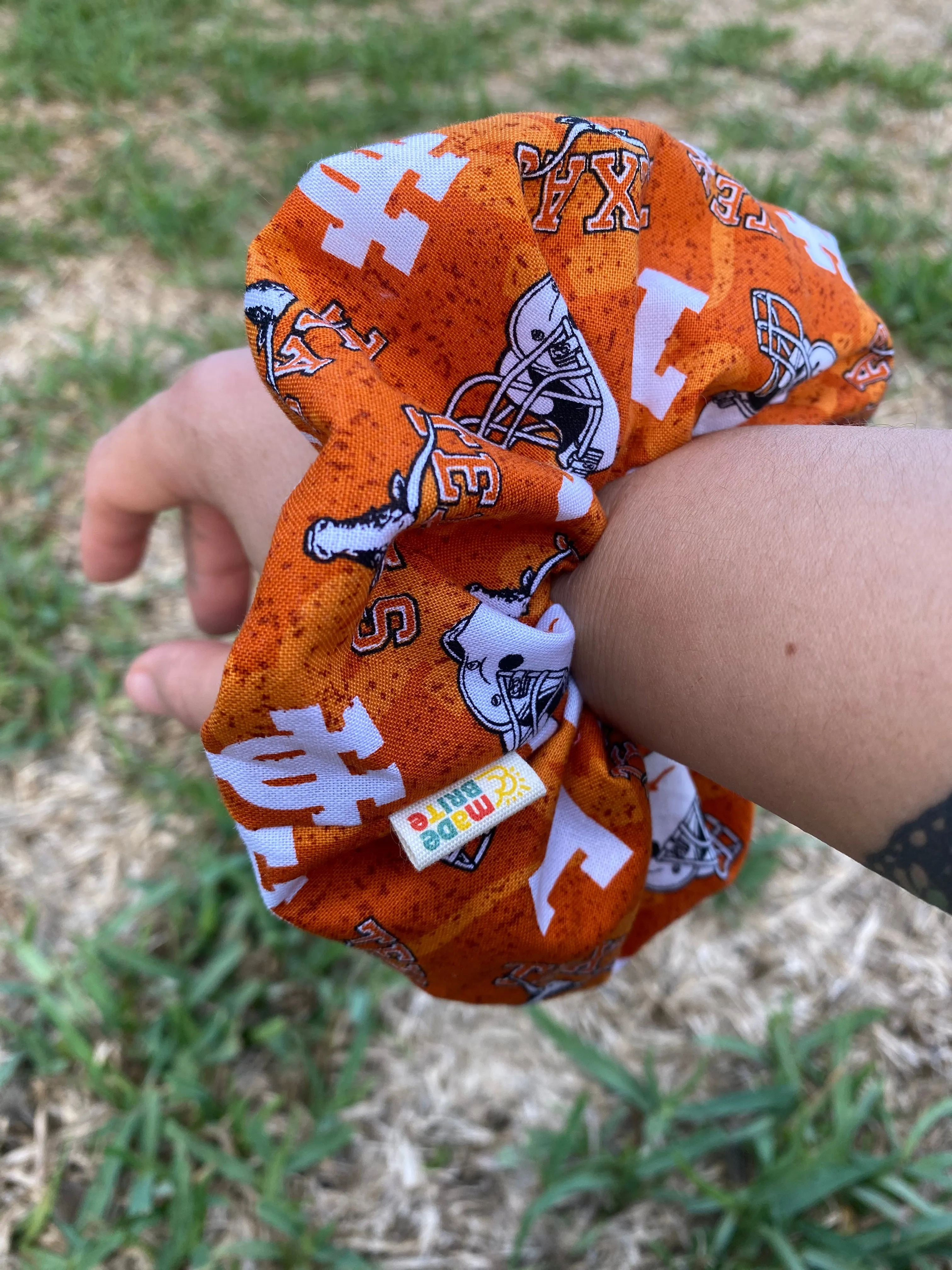 Texas Longhorn University Football Scrunchie Hair Tie Gift