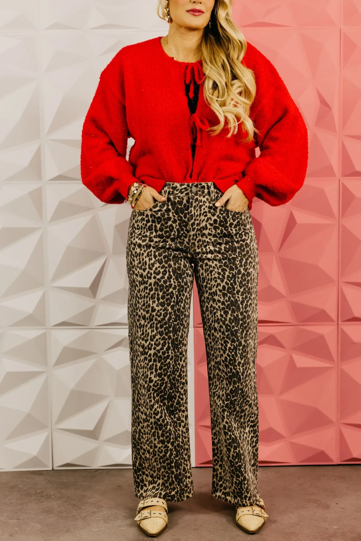 The Remy Leopard Vintage Straight Denim