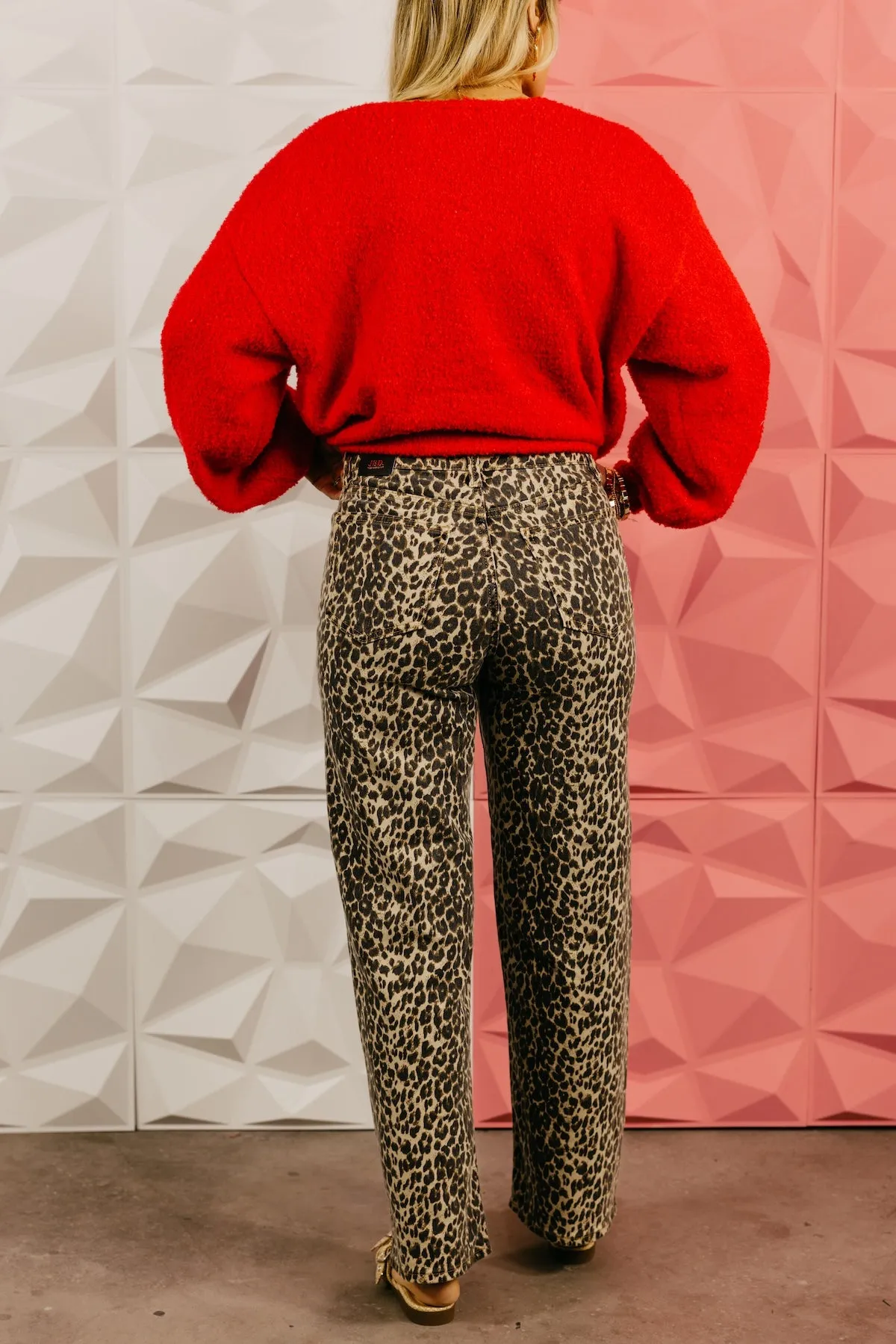 The Remy Leopard Vintage Straight Denim