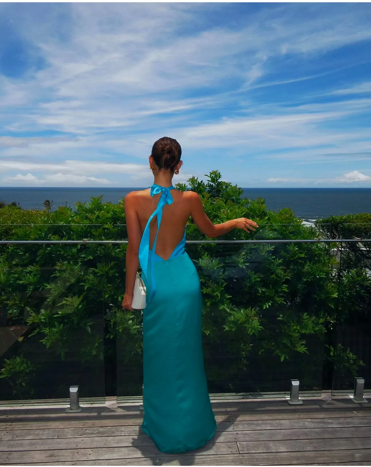 The Wolf Gang - Oahu Slip dress in Aquamarine