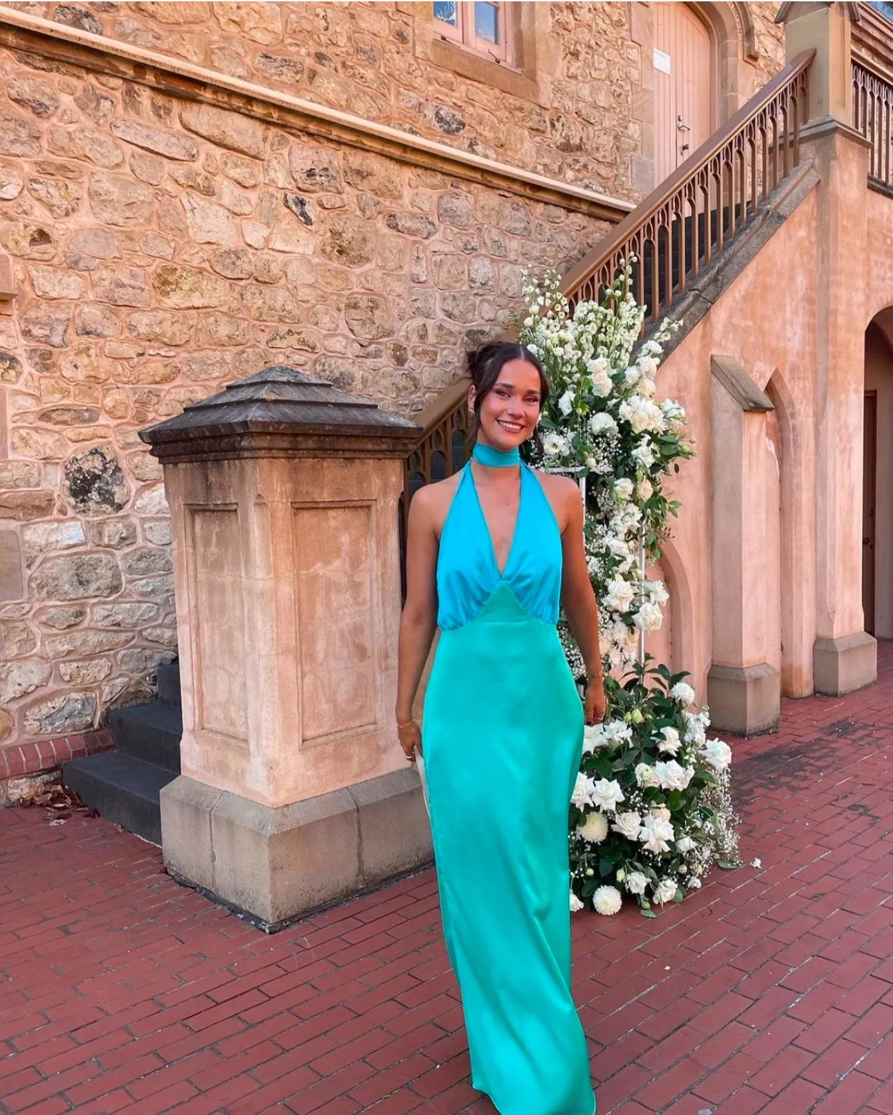 The Wolf Gang - Oahu Slip dress in Aquamarine