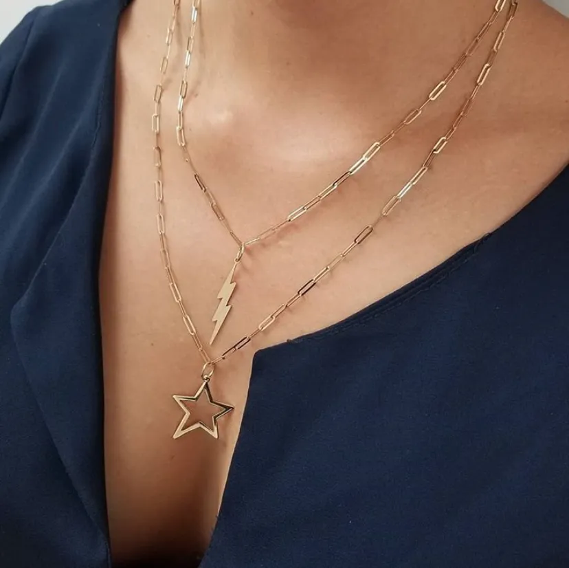 Thin Paper Clip Link (18in) Necklace