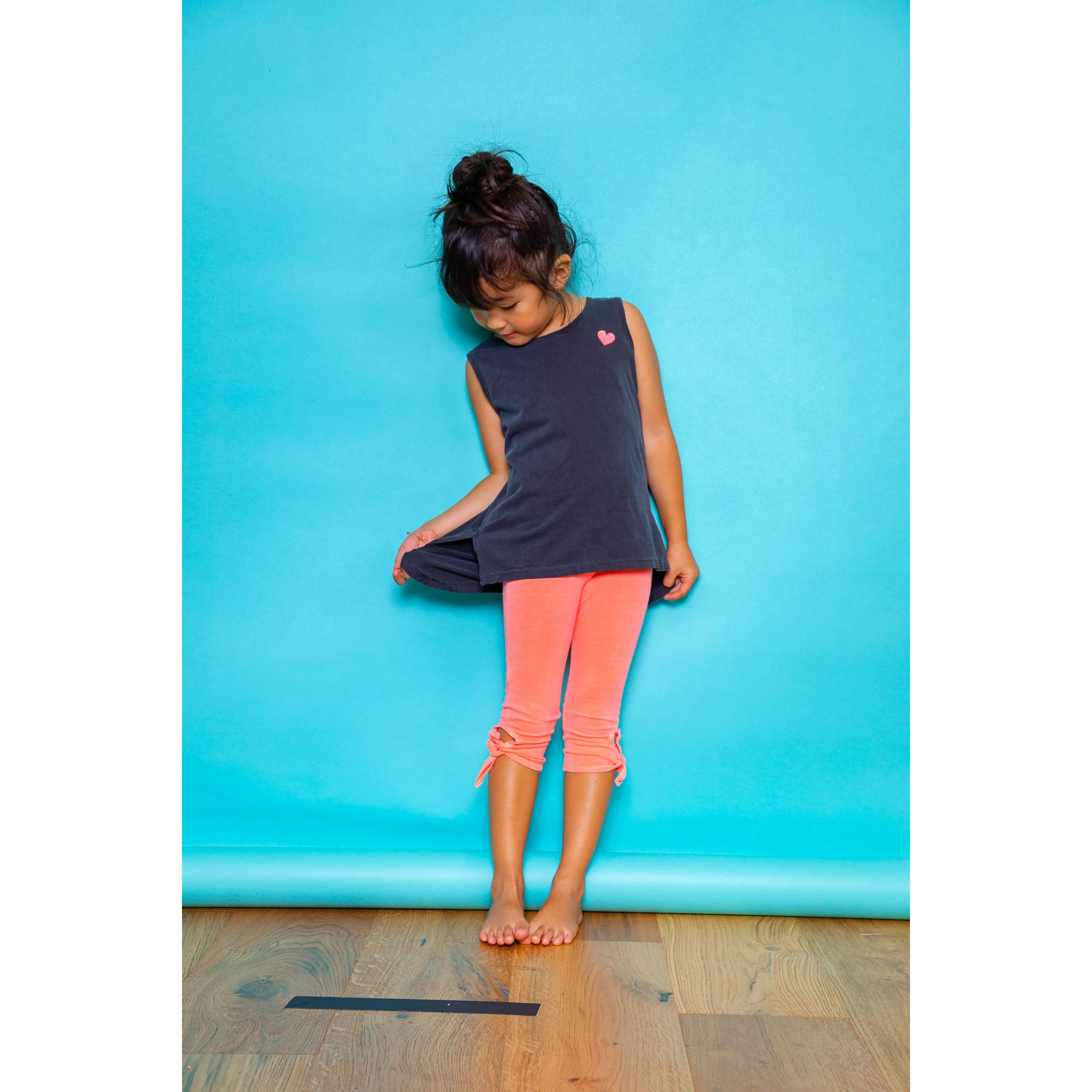Tie Capri Leggings | Vintage Black