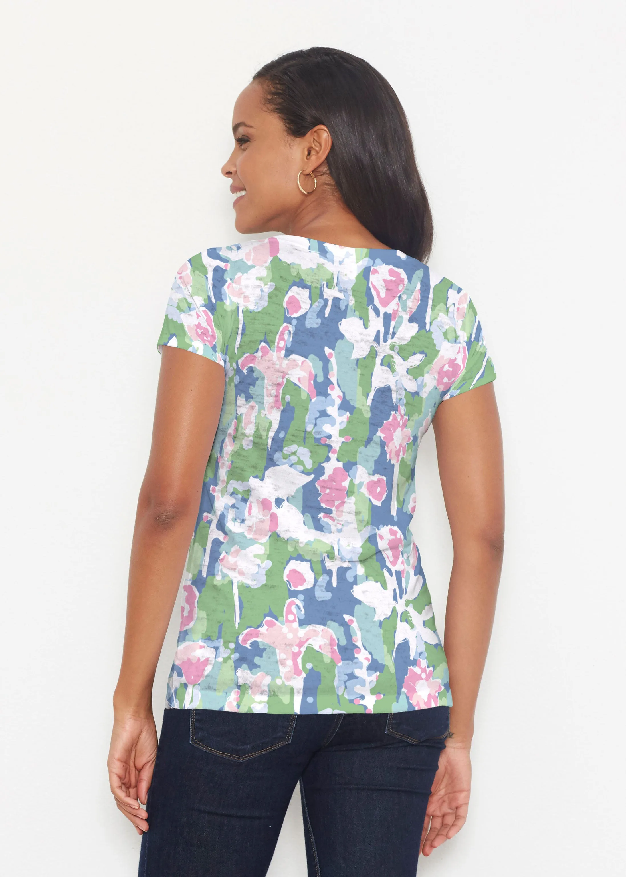 Tiptoe Tulips (20416) ~ Short Sleeve Scoop Shirt