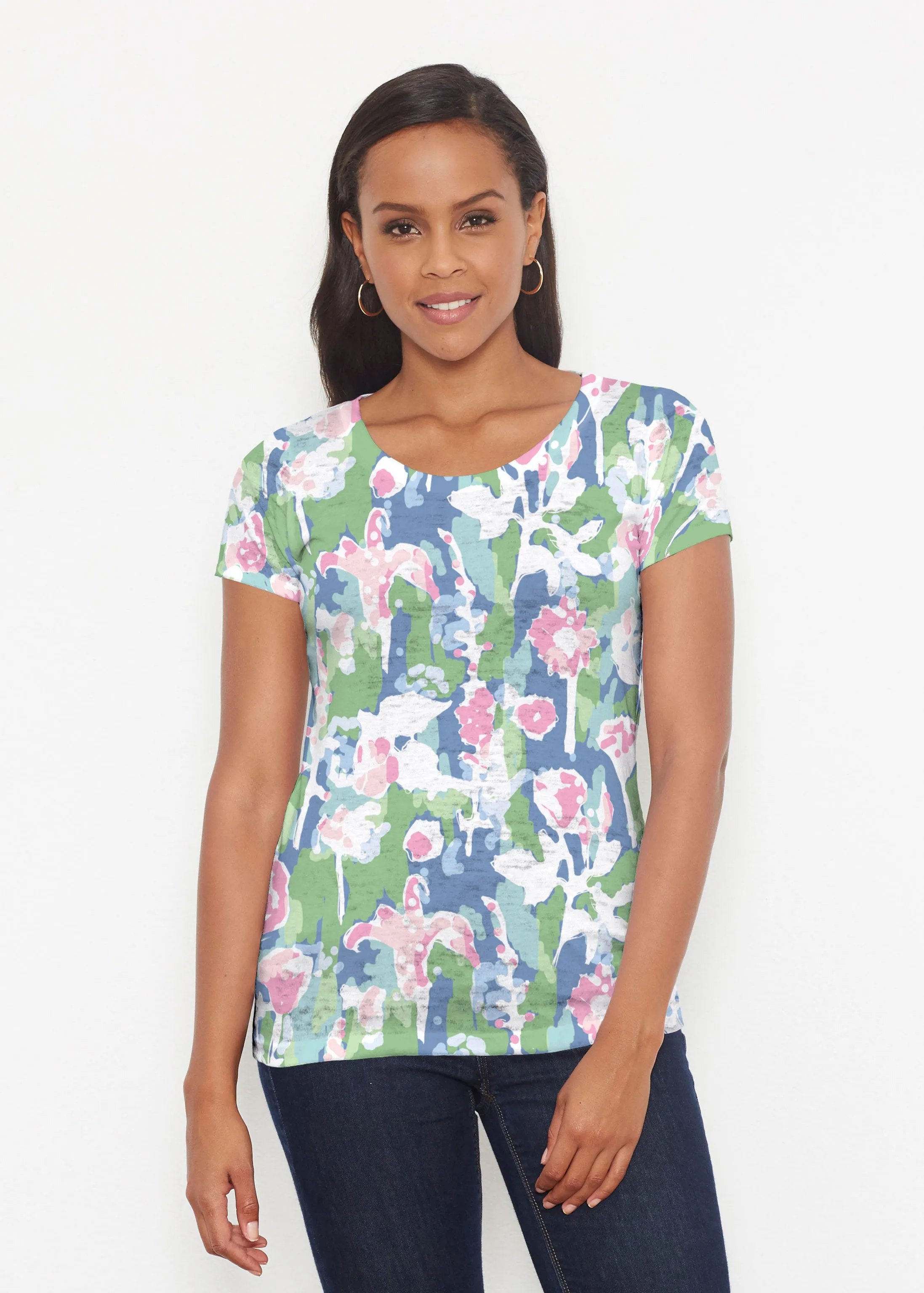 Tiptoe Tulips (20416) ~ Short Sleeve Scoop Shirt