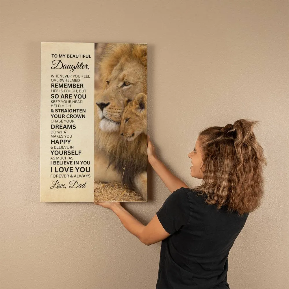 To My Daughter, I Believe in You, Love Dad | Canvas Wall Art