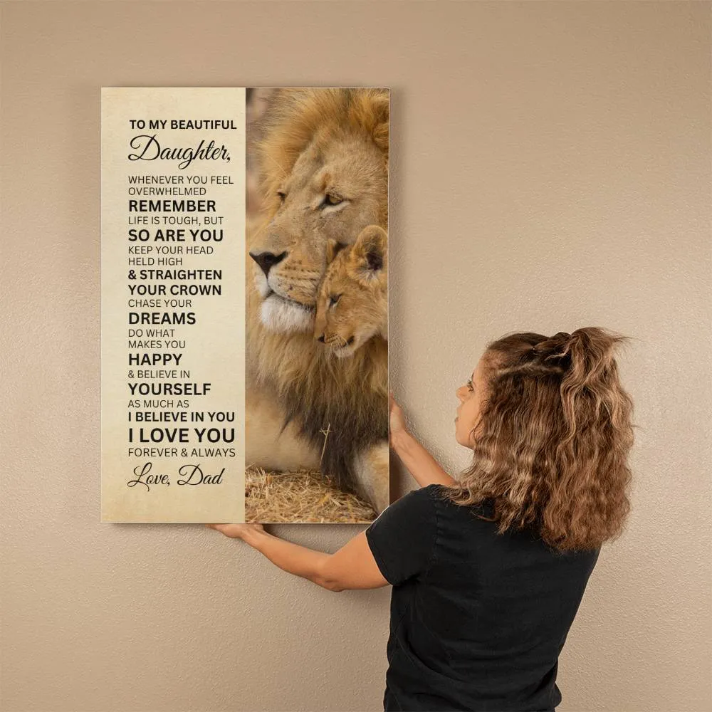 To My Daughter, I Believe in You, Love Dad | Canvas Wall Art