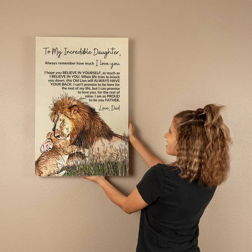 To My Daughter, Proud To Be Your Father | Canvas Wall Art