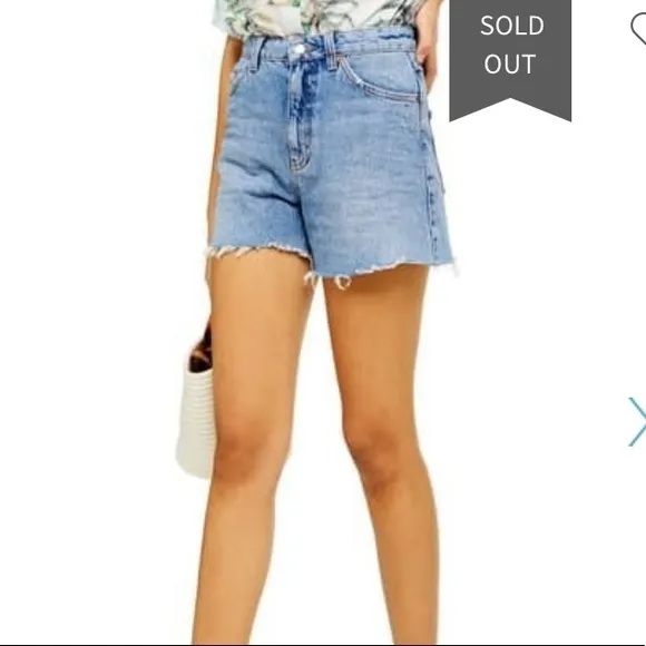 TOPSHOP High Waist Cutoff Denim Shorts
