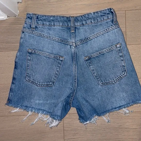 TOPSHOP High Waist Cutoff Denim Shorts