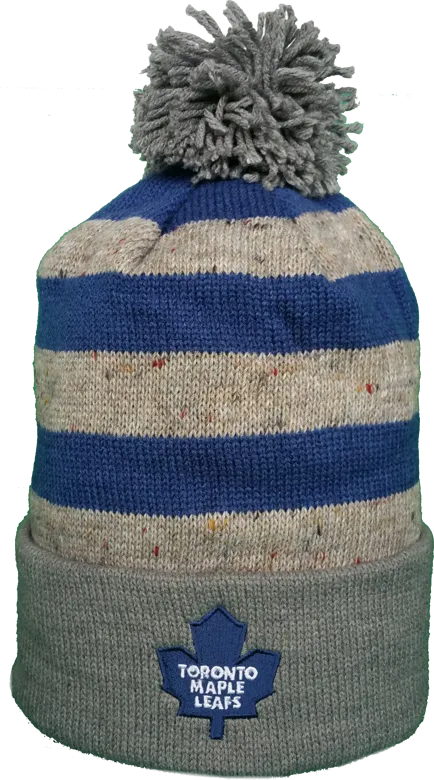 Toronto Maple Leafs Speckled Oatmeal Pom Toque