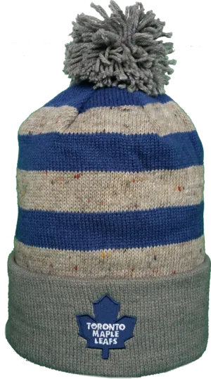 Toronto Maple Leafs Speckled Oatmeal Pom Toque
