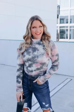Trina Tie-Dye Mock Neck Top