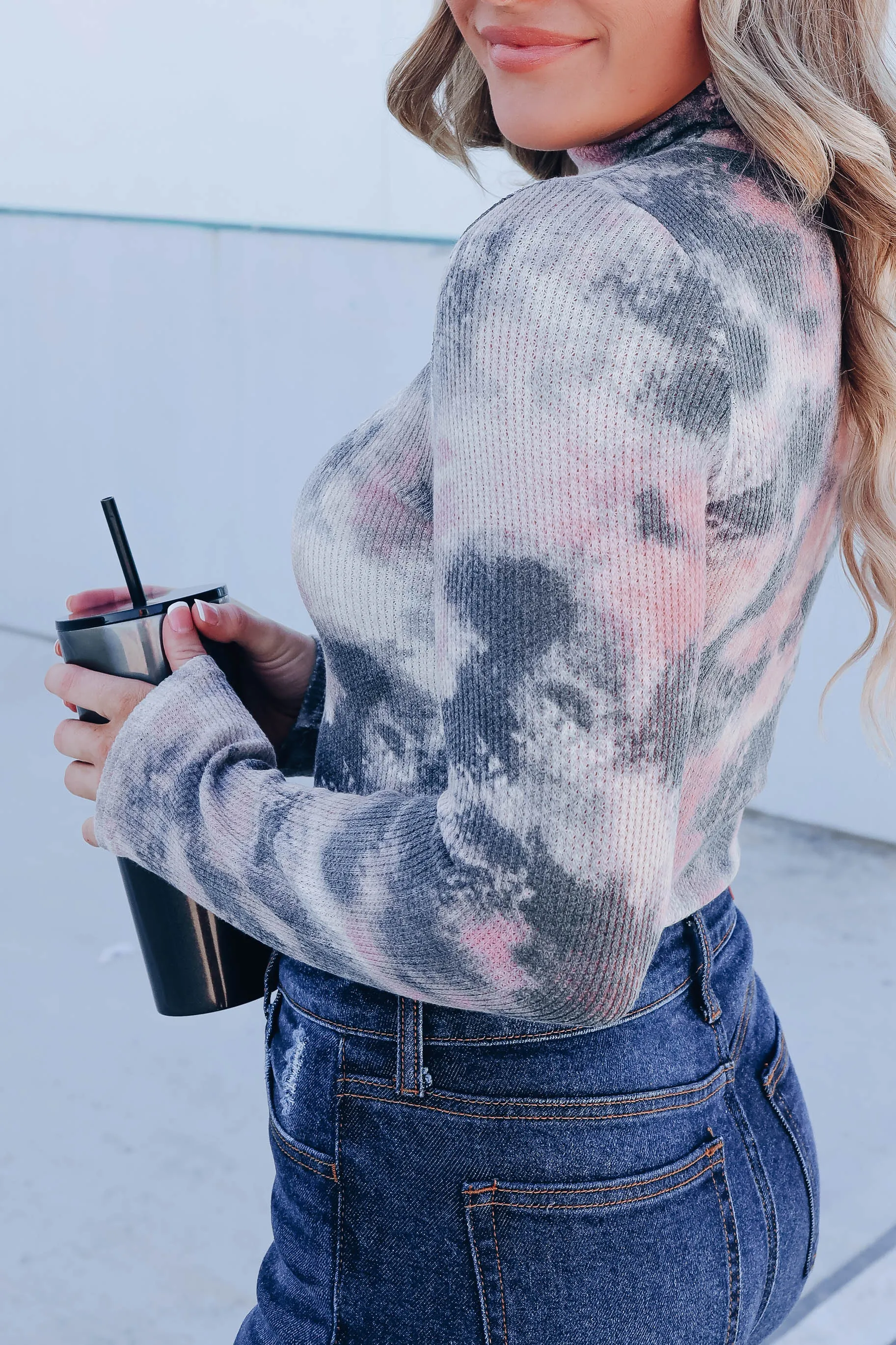 Trina Tie-Dye Mock Neck Top