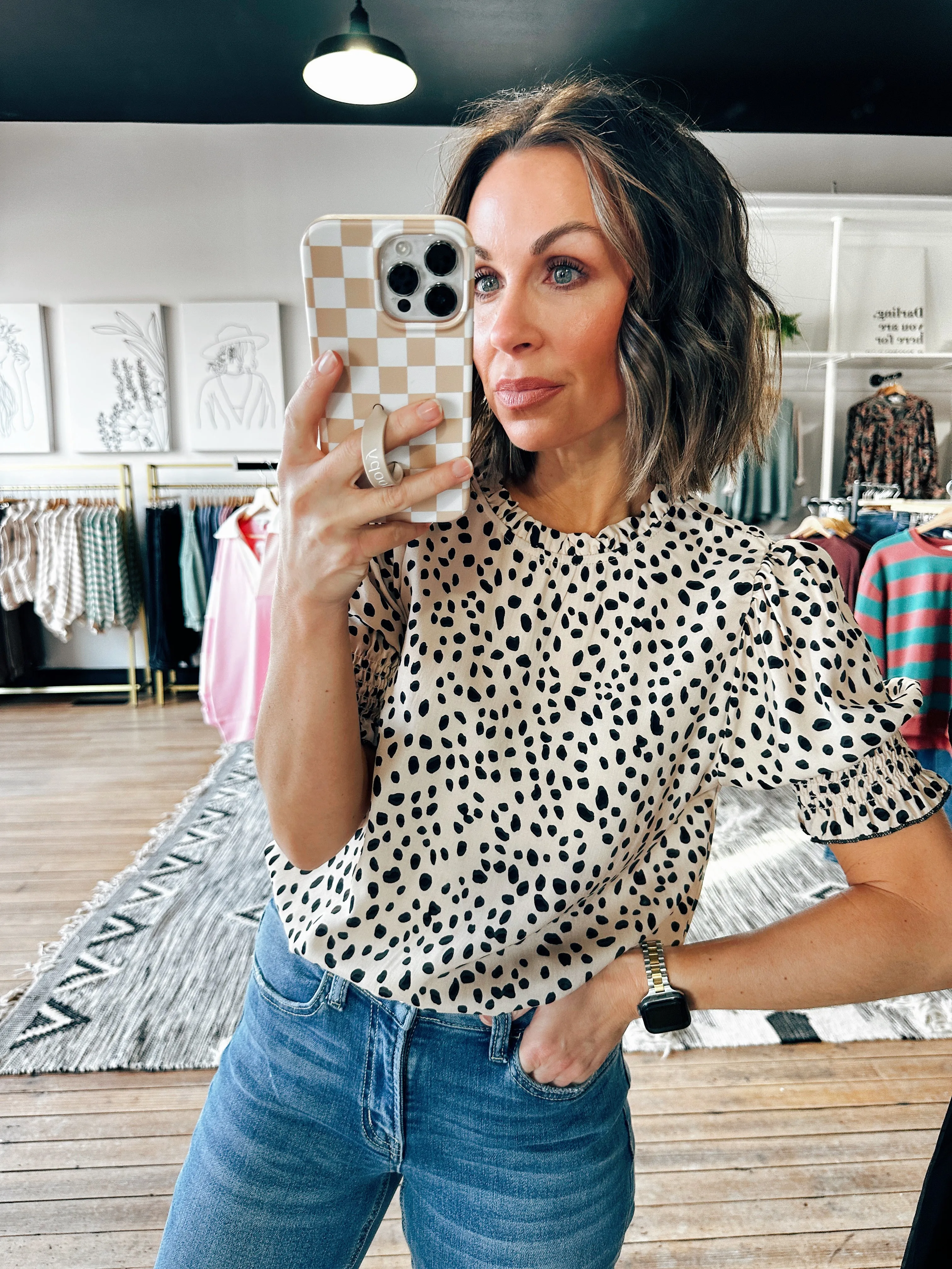 Trista Leopard Print Top