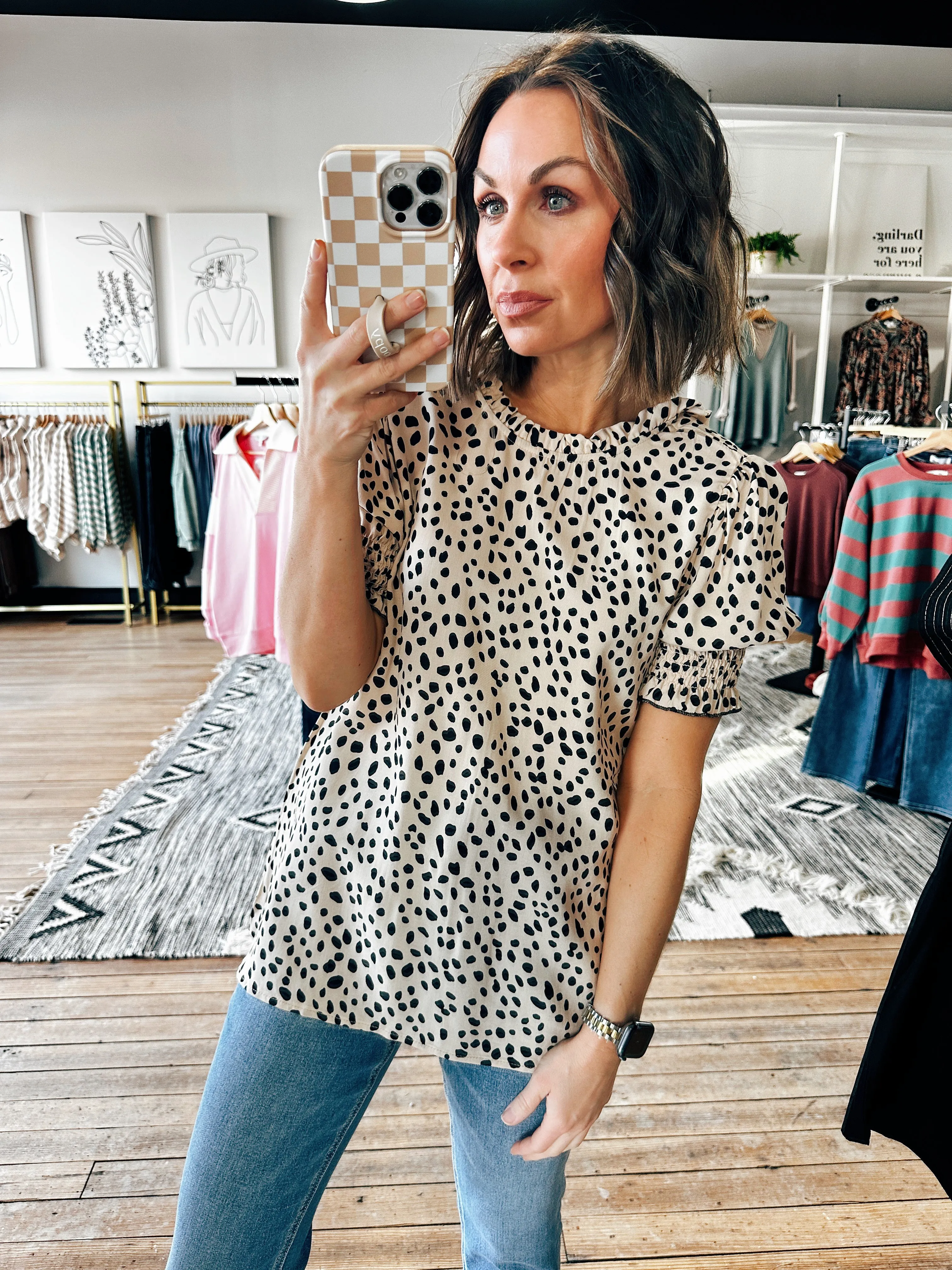 Trista Leopard Print Top