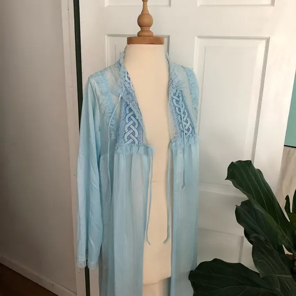 True Vintage Blue Chemise lingerie robe