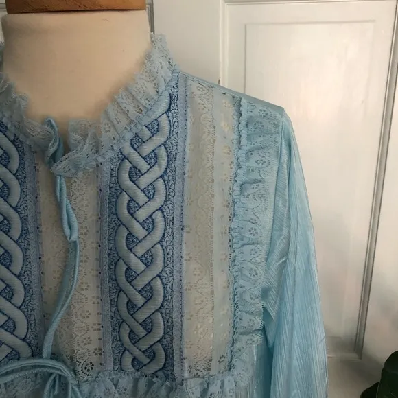 True Vintage Blue Chemise lingerie robe