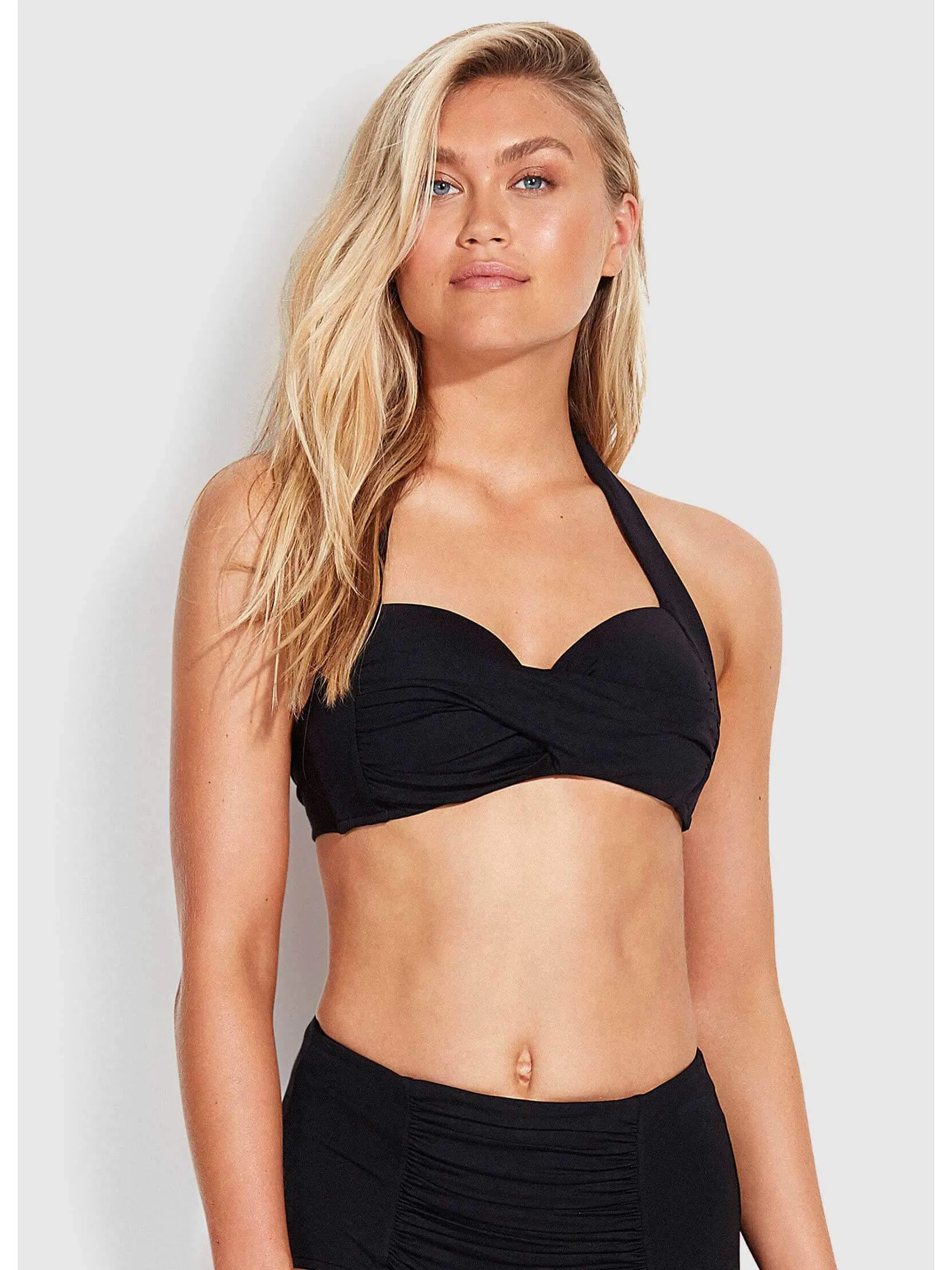 Twist Soft Cup Halter Black