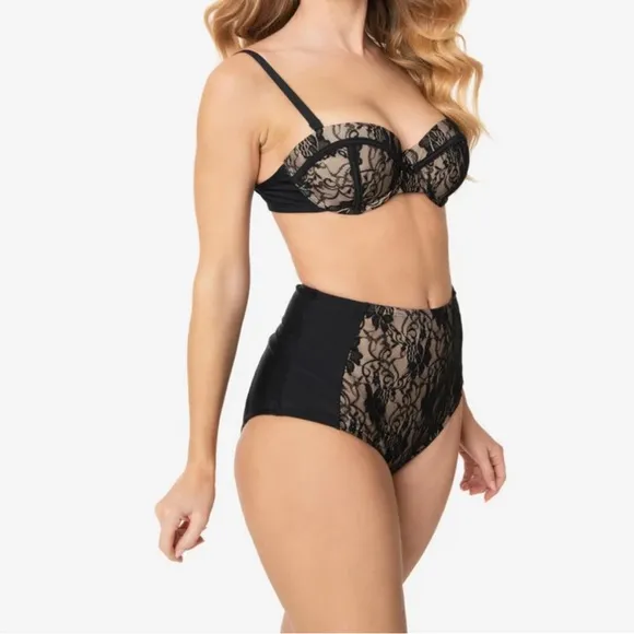 Unique Vintage Lace Swimsuit
