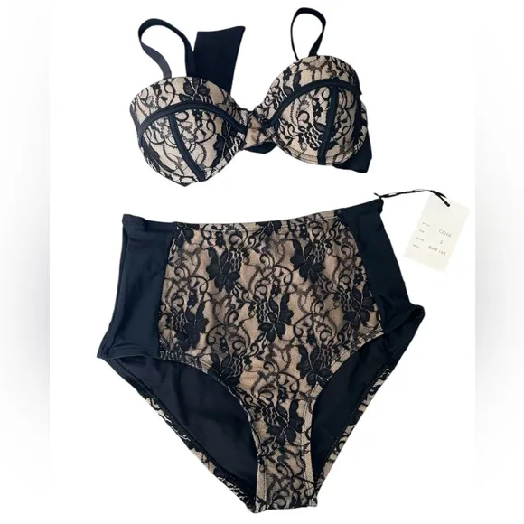Unique Vintage Lace Swimsuit