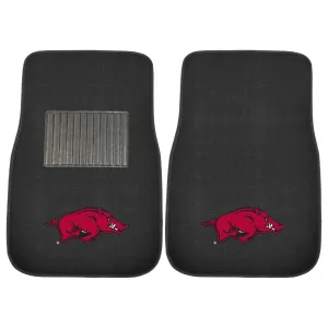 University of Arkansas 2-pc Embroidered Car Mat Set