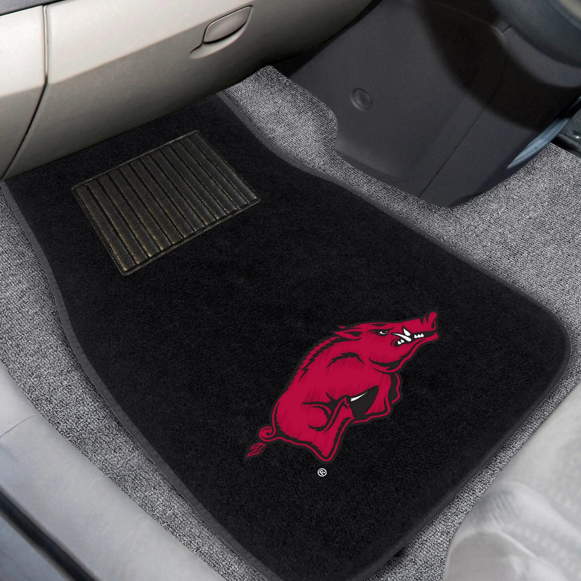 University of Arkansas 2-pc Embroidered Car Mat Set