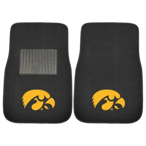 University of Iowa 2-pc Embroidered Car Mat Set