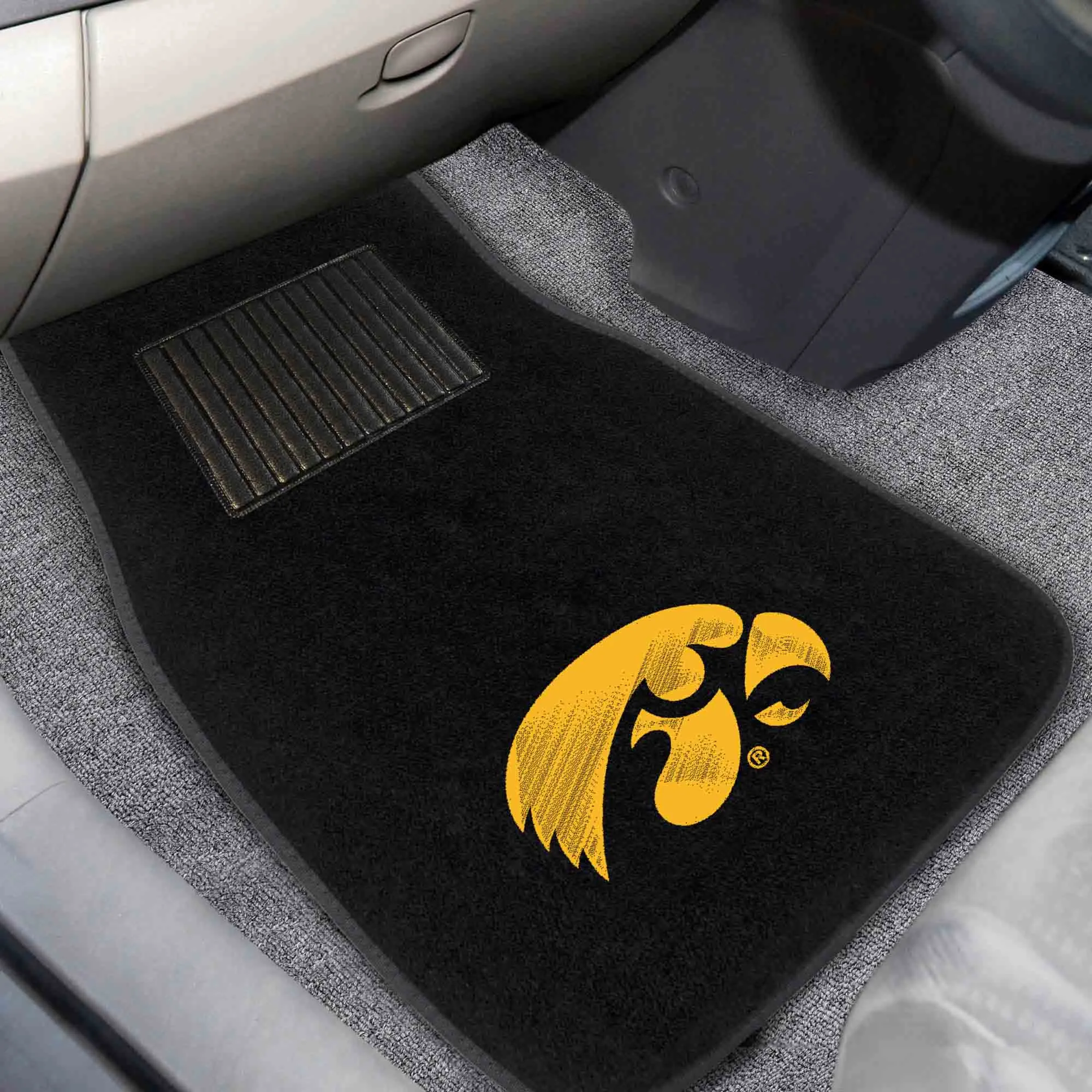 University of Iowa 2-pc Embroidered Car Mat Set