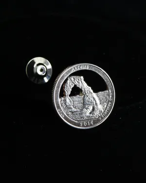 U.S. - Utah Arches Cut Coin Pin