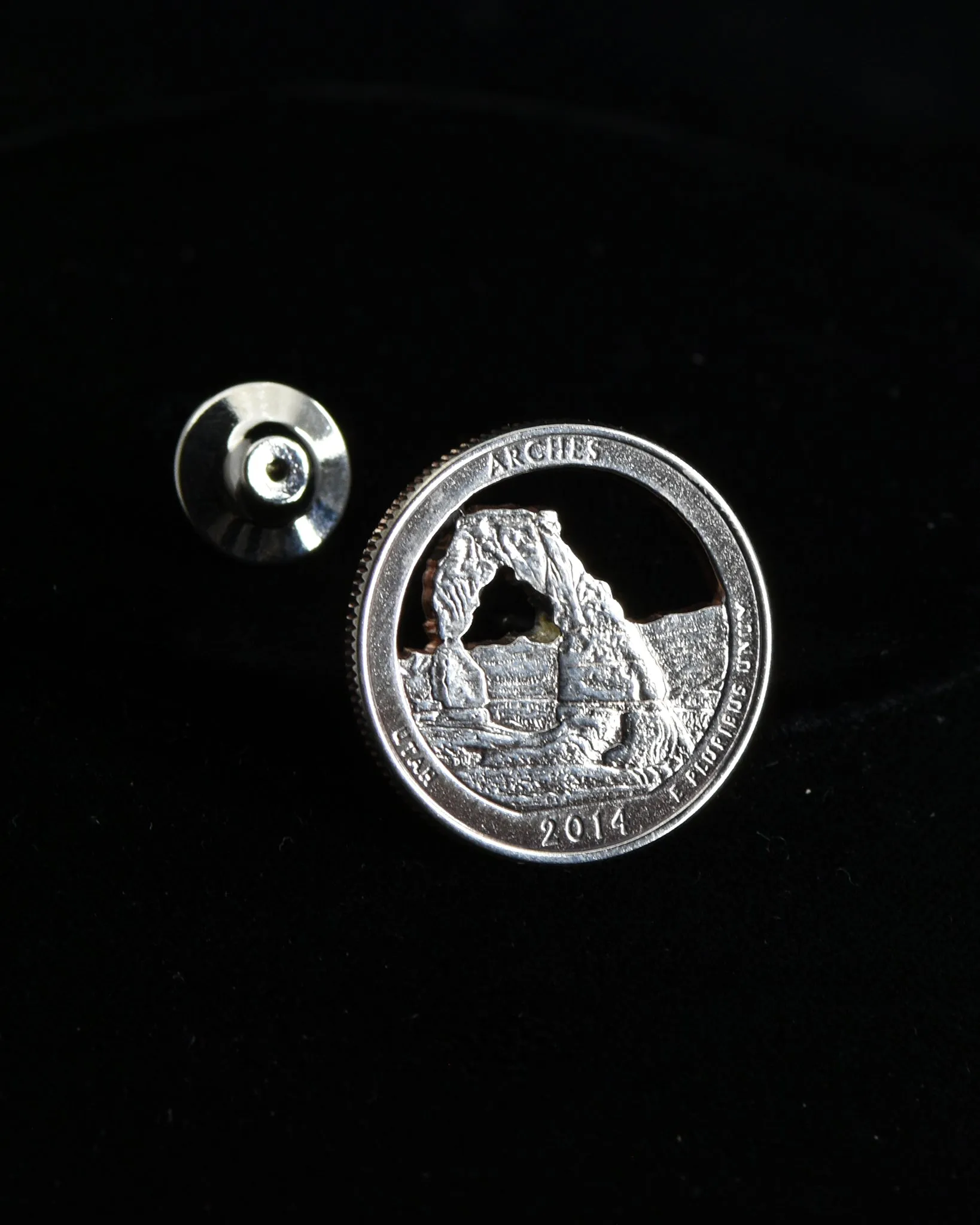 U.S. - Utah Arches Cut Coin Pin