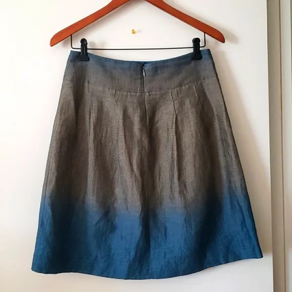 Vince Linen&amp;Cotton Pinstripe Ombré A-Line Skirt Size 4