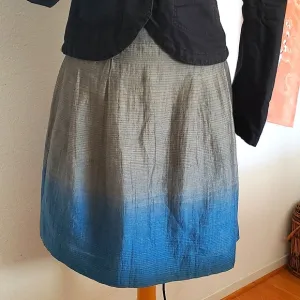 Vince Linen&amp;Cotton Pinstripe Ombré A-Line Skirt Size 4