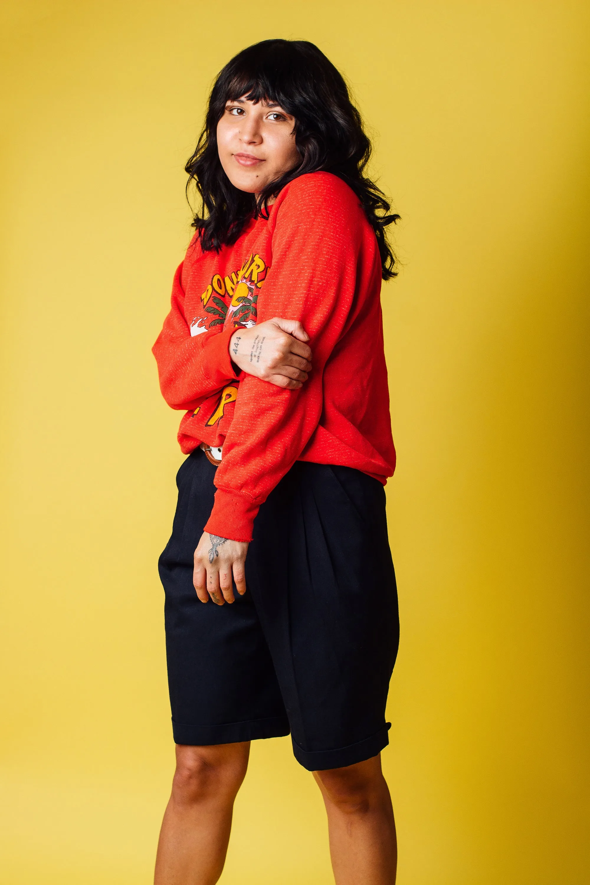 Vintage 90's Red Duck Graphic Pullover Sweatshirt | M