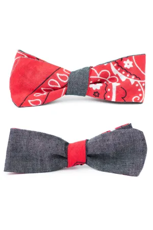 Vintage Bandana Double Sided Bow Tie